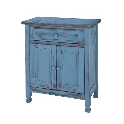 Alaterre Furniture Country Cottage Accent Cabinet - Sideboard Buffet Cabinet with Storage Drawer and Two Doors