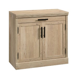 Sauder 2 Door Aspen Post Library Cabinet Prime Oak: Farmhouse Style, Adjustable Shelves, MDF Frame - 1 of 4