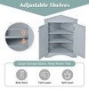 Home Corner Storage Cabinet, Bathroom Triangle Floor Storage Cabinet with Adjustable Shelves, Freestanding Floor Cabinet with 2 Doors - 4 of 4