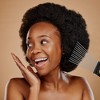 Unique Bargains Metal African Hair Picks Comb Black 3 Pcs - 2 of 4