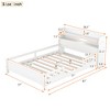 Lyngins Full Size Bed Frame with Storage Headboard & Guardrail, Platform Bed Frame with Built-In LED Light, Solid Pine Wood Kids Bed Frame, Gray - 4 of 4