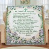 Collections Etc The Lords Prayer Sentimental Floral Tapestry Throw Blanket 60" x 50" - 2 of 2