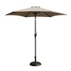 XINGHANZHENXUAN Outdoor Patio Umbrella, Patio Umbrella with 33 pounds Round Resin Umbrella Base, Push Button Tilt and Crank lift - 3 of 4