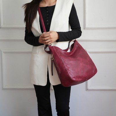 MKF Collection Lucille Hobo Shoulder Bag and Wallet by Mia K- Red — фото 5