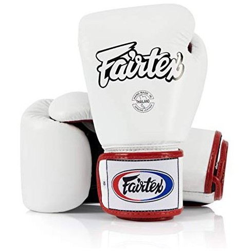 Fairtex BGV1 White/Black/Red Muay Thai Boxing Glove - image 1 of 4