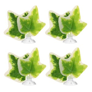 Unique Bargains Betta Fish Leaf Pad Hammock Plants for Fish Tank Green White 2.76"x2.76" - 1 of 4