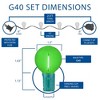 Novelty Lights 25 Feet G40 LED Patio String Light Set with 25 Bulbs, Weather Resistant Shatterproof Replaceable Globe Bulbs, Green Wire - 2 of 4