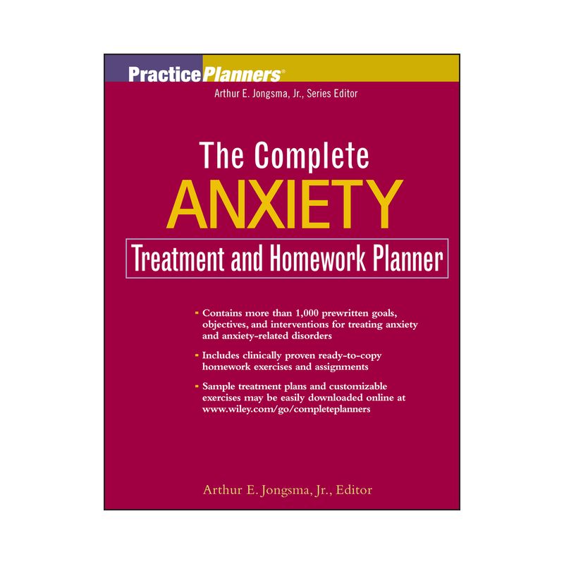 The Complete Anxiety Treatment and Homework Planner - (PracticePlanners) by  David J Berghuis (Paperback), 1 of 2