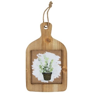 Northlight Natural Cutting Board Wooden Floral Wall Decoration - 10.5" - 1 of 4