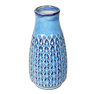 Vickerman 11" Powder Blue Mini Texture Ceramic Pot. Let this pot stand on its own or pair with a faux floral for a finished look. It measures 11 - 1 of 1