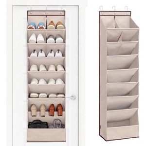 Heavy-Duty Over-The-Door Shoe Organizer with Deep Pockets - Large Capacity Hanging Rack for Dorms, Closets & Narrow Doors - 1 of 4