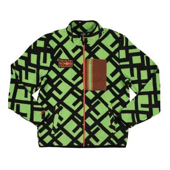 Hunter X Hunter Gon Line Pattern Long Sleeve Zip-Up Green Fleece Jacket