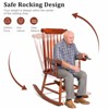 Karl Home | Elegant Brown Solid Wood Patio Rocking Chair - 3 of 4