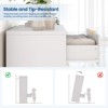 Fluted Wood Dresser 5 Drawers Dresser for Bedroom, Modern White Tall Dressers, Natural Wood Drawer Organizer for Bedroom, Living Room - 2 of 4