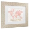 Trademark Fine Art - Sue Schlabach Across The World Shes Going Places Pink Matted Framed Art - 3 of 4