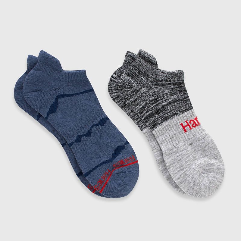 Hanes Originals Premium Men&#39;s Misty Mountain/Coil Heel Shield Socks 2pk - Blue 6-12, 2 of 4