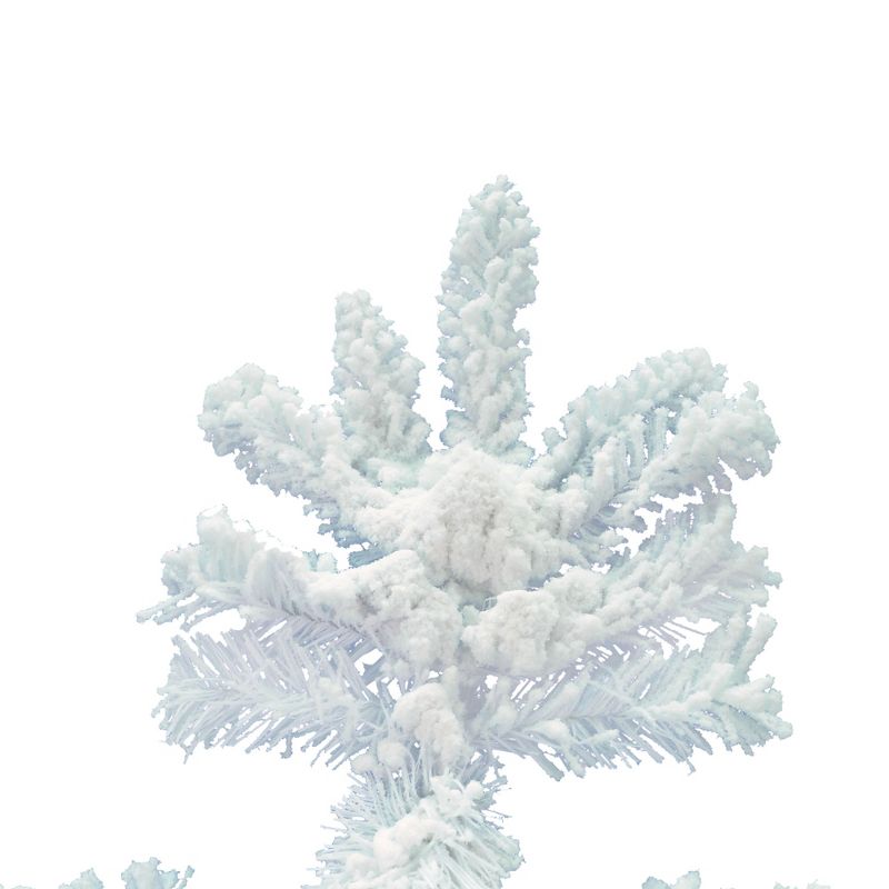 Vickerman Flocked White Spruce Slim Artificial Christmas Tree, 2 of 6