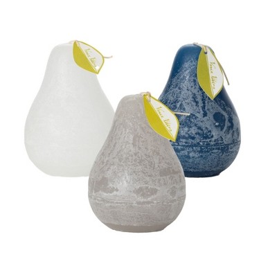 Sullivans Silver Lining Pear Candles Kit - Set of 3