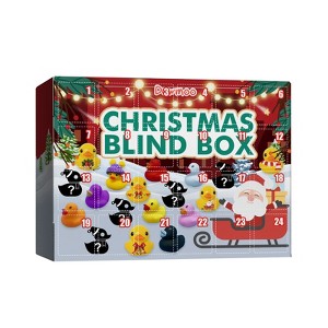 Paaaawaters Christmas Rubber Duck Arrival Calendar Christmas Rubber Duck Toy Blind Box 24-compartment creative toy - 1 of 4
