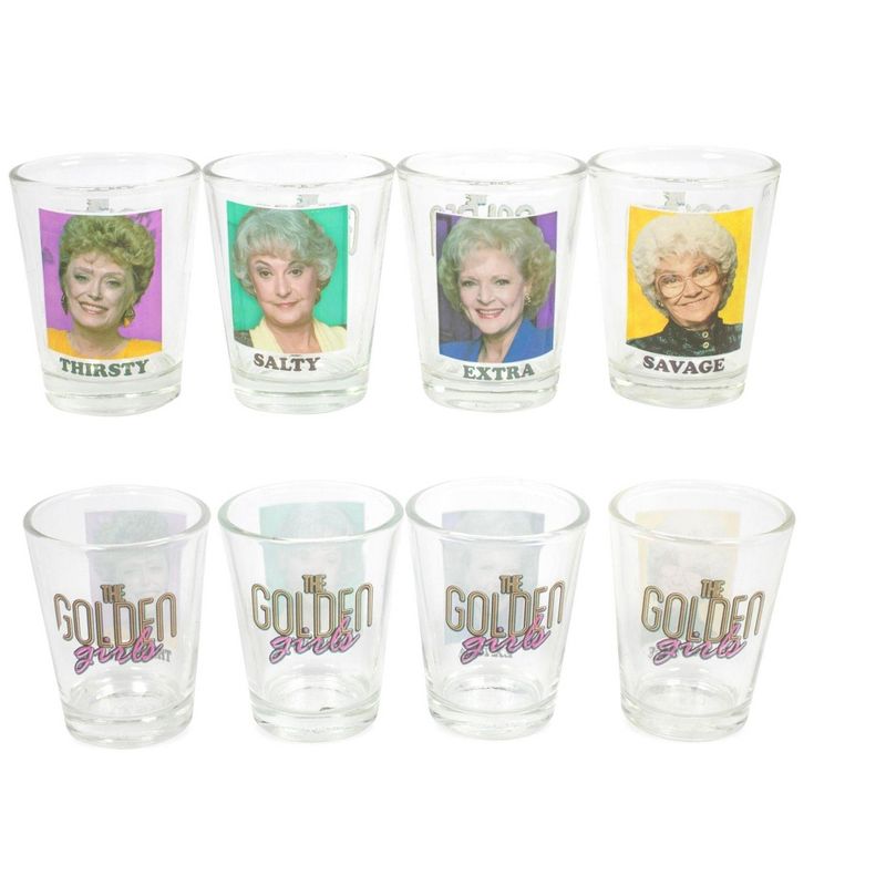 Silver Buffalo The Golden Girls "Thirsty Salty Extra Savage" 1.5-Ounce Mini Glasses | Set Of 4, 1 of 7
