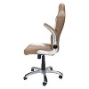 Okak Ergonomic Gaming Chair, Executive Office Chair with Flip-Up Arms and Universal Wheels, Comfy Chair for Gaming Room, Study, Brown - 4 of 4