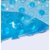 Home Mart Goods Blue Bubbles Vinyl Non-Slip Bathtub Shower Mat With Suction Cups -27" x 15" - 3 of 4
