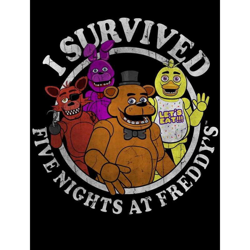 I Survived Five Nights at Freddy's Horror Video Game Youth Boys Black Hoodie, 2 of 3