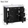 ChicFurnit 36 Inch Bathroom Vanity with Sink Bathroom Storage Cabinet Ceramic Sink with 4 Drawers and Door for Bathroom, 18"*36"*33.87" - 3 of 4