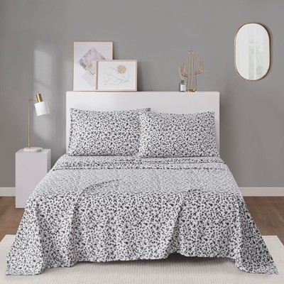 Stylish Printed Smooth Microfiber Sheet Set, All Season Bedding Set, Cozy Home Textile fits Modern Bedroom Decor, Valentine's Day Gifts