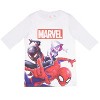 Marvel Spider-Man Boys Quick-Dry 2-Piece Swim Set with Shirt and Trunks - White/Black, 5/6 - 2 of 4