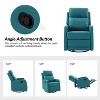 Ofelia Upholstery Wingback Swivel Recliner for Bedroom and Living Room |Artful Living Design - 3 of 4
