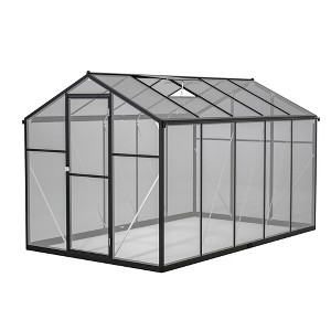Greenhouse for Outdoors, Walk In Greenhouse with Lockable Door, Ventilation Window and Aluminum Frame for Backyard Balcony Garden Sunroom - 1 of 4