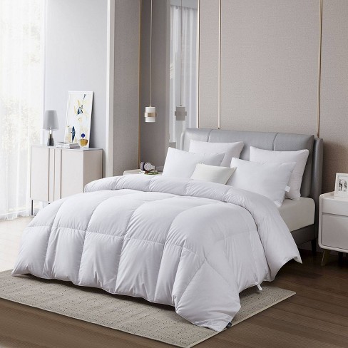 Puredown 400-Thread-Count Heavy Goose Down King Comforter in White