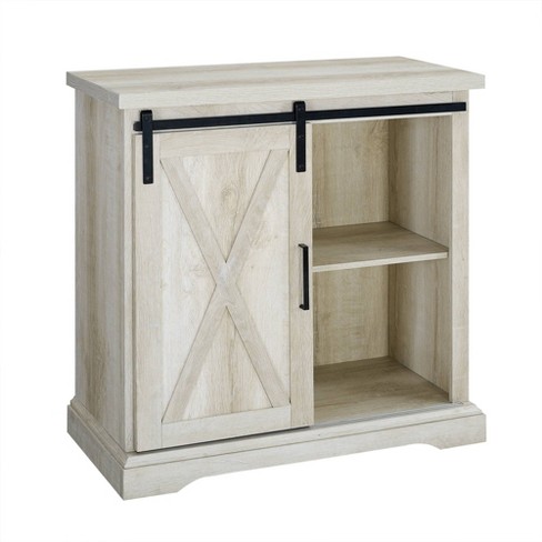 Pacific Stackable Cabinet with Sliding Doors Off White - Buylateral