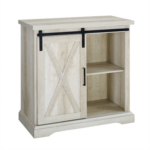 White Oak Cupboard with Shelf and Sliding Doors – Krovel Furniture Co.