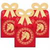 Big Dot of Happiness Lunar New Year - Square Favor Gift Boxes - 2026 Year of the Horse Bow Boxes - Set of 12 - 2 of 4