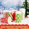 Joyfy 24-Pack 16oz Christmas Cups with Lids & Sleeves - Holiday Disposable Drinkware for Hot/Cold Beverages & Party Decor - 2 of 4