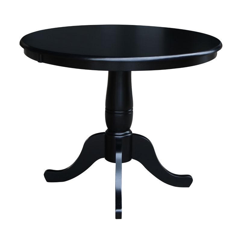36" Round Top Pedestal Table Black - International Concepts, 3 of 7