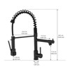 DOMETOUR Commercial Stainless Steel Kitchen Faucet with Pull Down Sprayer,  Single Handle Single Lever Kitchen Sink Faucet - 2 of 4