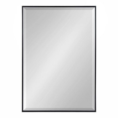 Full-Length 42" Black Wood Rectangular Dresser Wall Mirror