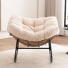 NicBex Modern Nursery Rocking Chair Chenille Upholstered Living Room Chairs with Metal Frame, Accent Chairs for Living Room - 2 of 4