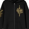 War Of The Rohirrim You Could Rule The World Women's Black Long Sleeve Zip-Up Hoodie - 2 of 4