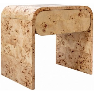 Meridian Furniture Cresthill Burl Wood Night Stand - 1 of 4