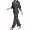 Women's Pleated Zebra Print Velvet Pants Set - umgee - 2 of 4