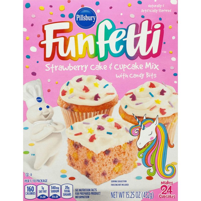 Pillsbury Funfetti Strawberry Cake Mix with Candy Bits - 15.25oz, 1 of 6