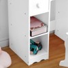 TackView 2-in-1 Wooden Kids Vanity Set,Tri-Fold Mirror, Stool & Drawer - 4 of 4