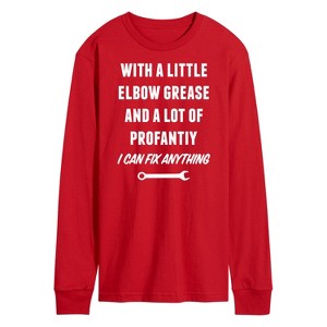 Men's - Instant Message - Elbow Grease And Profanity Long Sleeve Graphic T-Shirt - 1 of 4
