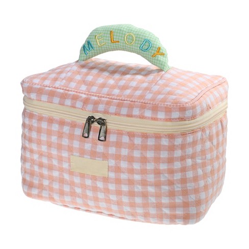 Unique Bargains Cotton Large Plaid Pattern Makeup Bags and Organizers - image 1 of 4