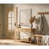 Elegant Lighting Rectangle Cornhusk Mirror 30x36 in Linen White - 3 of 4
