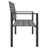 vidaXL 2-Seater Patio Bench Gray Poly Rattan - 4 of 4